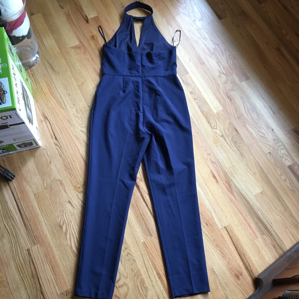 Lavish Alice navy blue halter neck jumpsuit sz 10